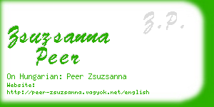 zsuzsanna peer business card